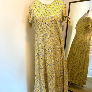 Yellow Chaps Midi Dress